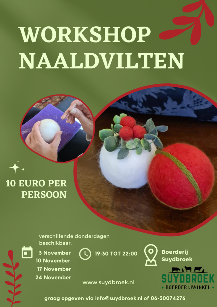 naaldvilten poster Workshop