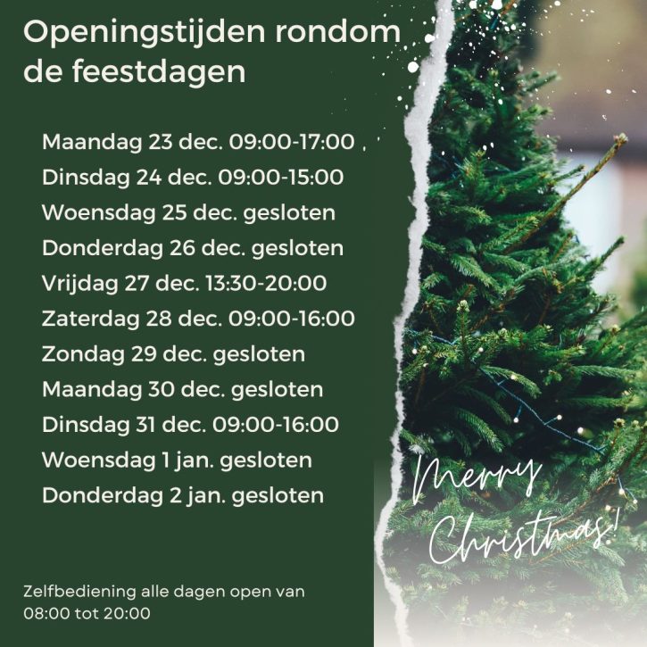Openingstijden rondom de feestdagen (1) openingstijden feestdagen