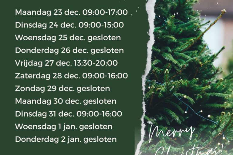 Openingstijden rondom de feestdagen (1) openingstijden feestdagen